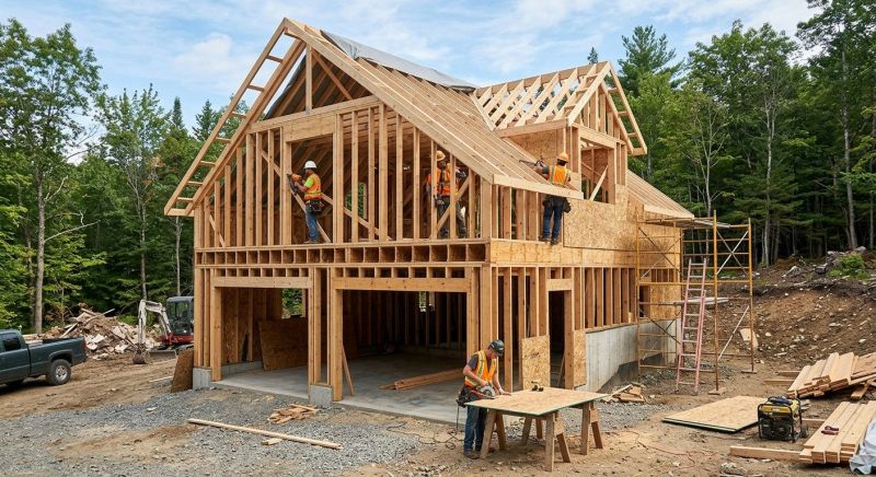 Two Story Garage Construction in Conroe, TX